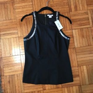 NWT Helmut Lang Racer Tank Blouse with Python